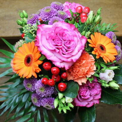 Bouquet with pink/orange flowes