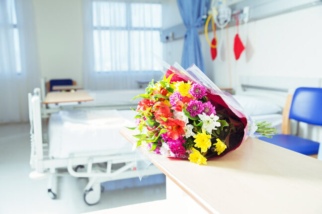 Blumen ins Spital